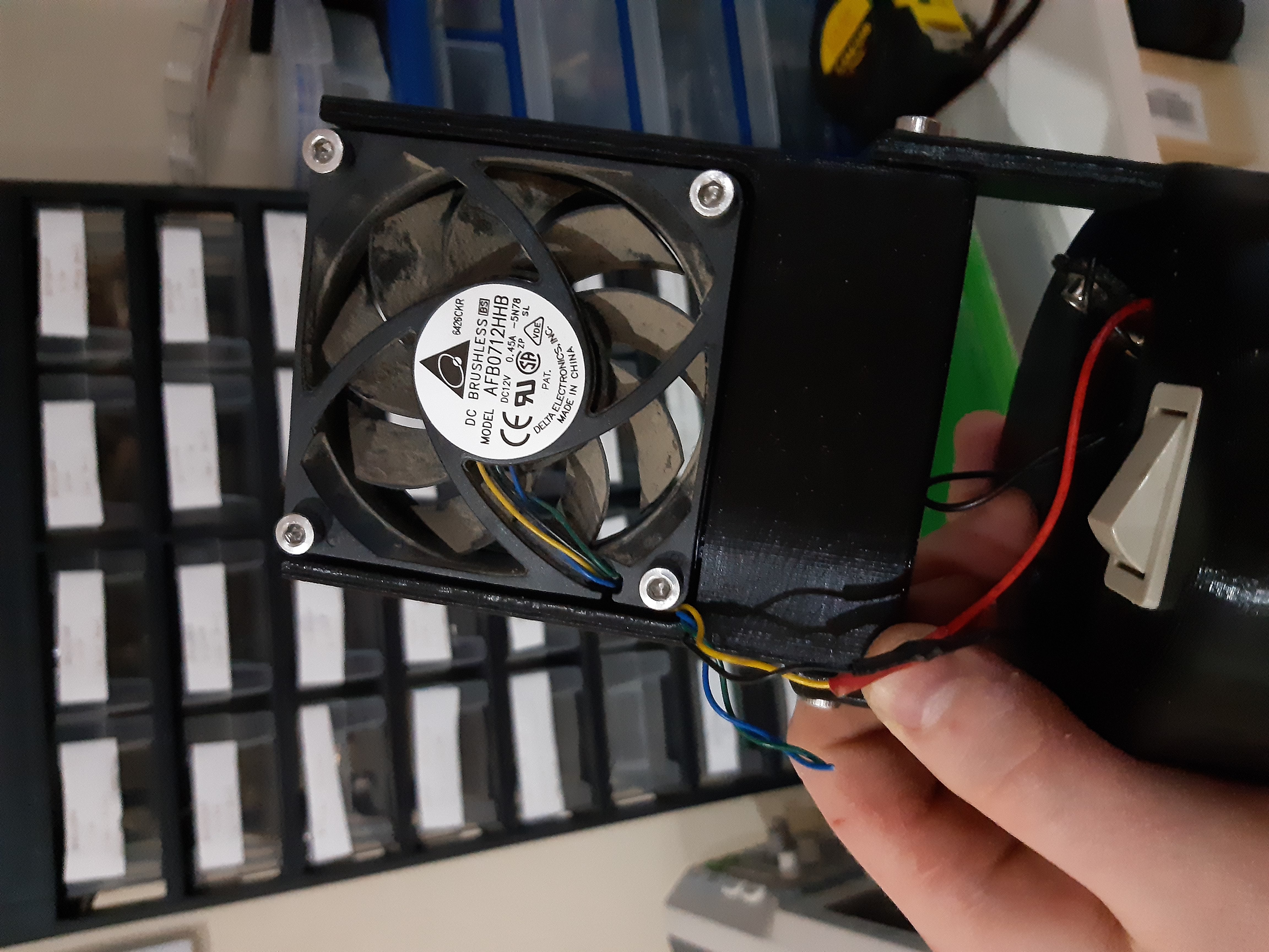 Front view of the fan